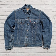 Vintage Levis Type 3 Troy Blanket Lined Denim Trucker Jean Jacket Made in USA