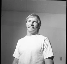 Vintage Negative B&W Med Format 1970's Yearbook Photo Male Teacher #56