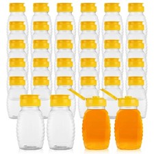30PCS 8oz Plastic Honey Bottles, Bulk Honey Jars Honey Dispenser Containers w...