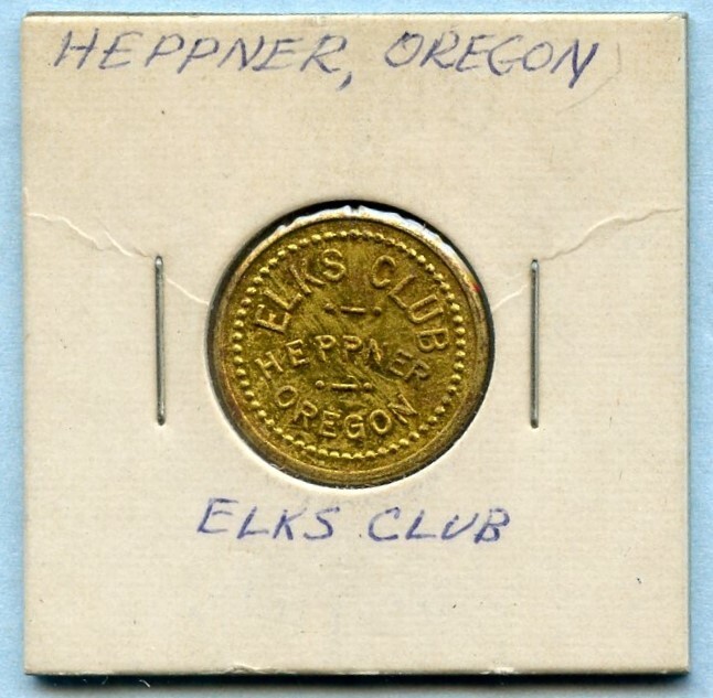ELKS CLUB HEPPNER OREGON AMUSEMENT ONLY NO VALUE TOKEN eBay