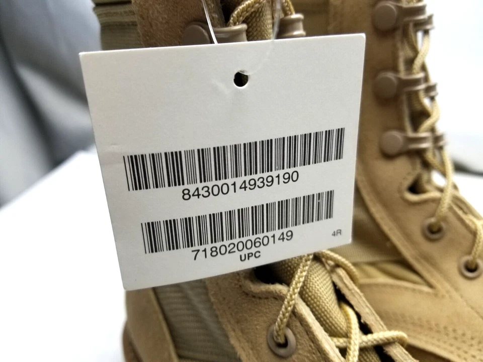 US Military THOROGOOD Hot Weather Steel Toe Boots Desert Tan Size 3R,3.5R & 4R - Image 4 of 4