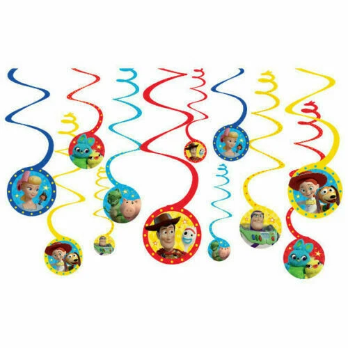 Toy Story 4 Swirl Decorations~Toy Story 4 Spiral Decorations~Boy Birthday Party  - Image 4 of 4