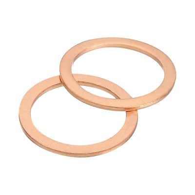 M22 Flat Washer, 5 Pcs Copper Ring Washers 28mm OD Metal Sealing Gasket Ring