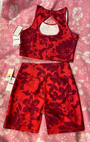 Hurley Crop Top und Biker Short Größe M - Neu mit Etikett - Bild 2 von 9