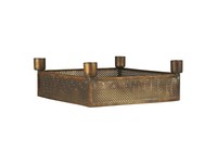 Ib Laursen Adventskranz Kerzenhalter Gold Lochmuster 20,5 Cm FüR Kerzen 22 Mm