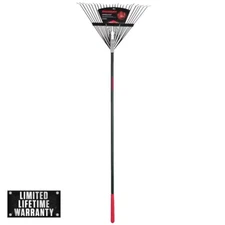 Razor-Back 51 In. Fiberglass Handle 24-Tine Steel Rake Lawn Leaves Yard Garden