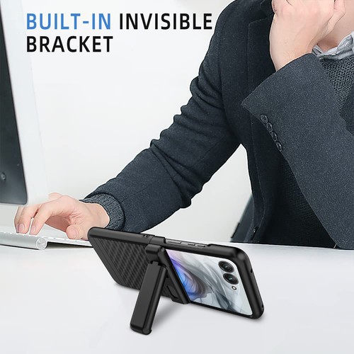 For Motorola Razr Ultra 2025/Razr Hinge Case with Kickstand + Screen Protector - 第 7/16 張圖片