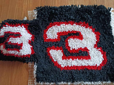 Vintage 3 Dale Earnhardt 13 X 13 Latch Hook And 7X7 Latch Hook Pillow