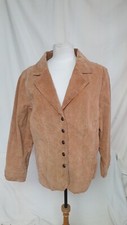 Ladies Leather Jacket Live A Little 40" In Chest, Brown/camel Color, 0663