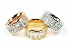 Edelstahlring Damen Ring 12mm rose gold silbe...