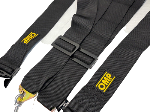 OMP Racing 4M Harness, Black - 4 Point / ECE Approved / Push Button Release - Afbeelding 11 van 14