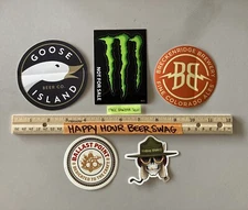 5) Breckenridge Ballast Brewery Voodoo Ranger Goose Island Beer Tap Sticker Lot