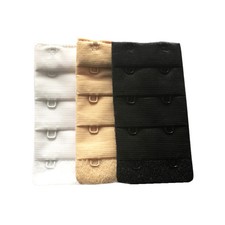 Women's Two-Hook 1  Inch WIDE Bra Extender BLACK WHITE  10pcs 