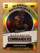 2022 Panini Classics Jahan Dotson Classic Beginnings Gold 34/99 RC Parallel CB13