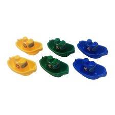 Set of six stackable tugboats bathtub pool and beach toy for kids