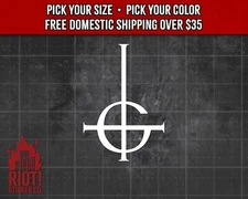 Ghost Grucifix Decal for Car Sticker for Laptop Yeti Window Band Metal