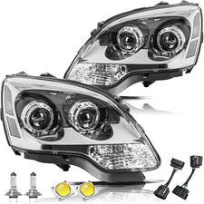 Headlight Assembly for 2007-2012 GMC Acadia Factory Halogen Chrome Housing Repla