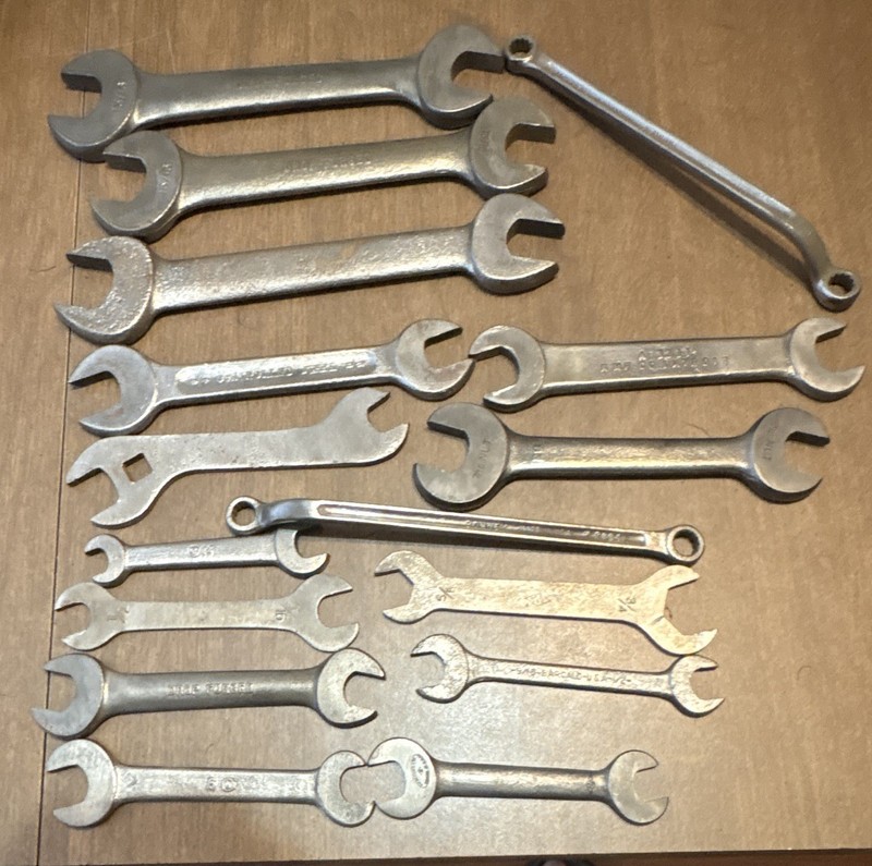 WOW Vintage WRENCHES LOT OF  16 SEE ALL PHOTOS!!!!!!!!!