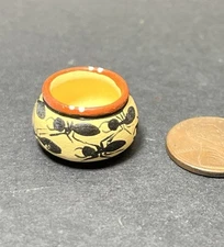 Rainbow Hand 1989 Signed Native American Style ANTS Miniature Pottery 1:12