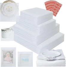 350 Pcs Dish Packing Supplies for Moving, 250 Cushion Foam Pouches and Sheets