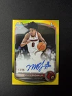 2025 Topps Bowman Mikel Brown Jr. Auto #CPA-MBJ Yellow Refractor /75