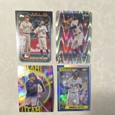 Mookie Betts 4 Card Lot, Beam Team , Topps Chrome, 35th Anniversary, Ohtani  