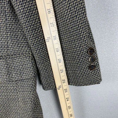 Andre Vachon Lambswool Blazer Sport Coat Mens 46S Brown 2 Button image 11