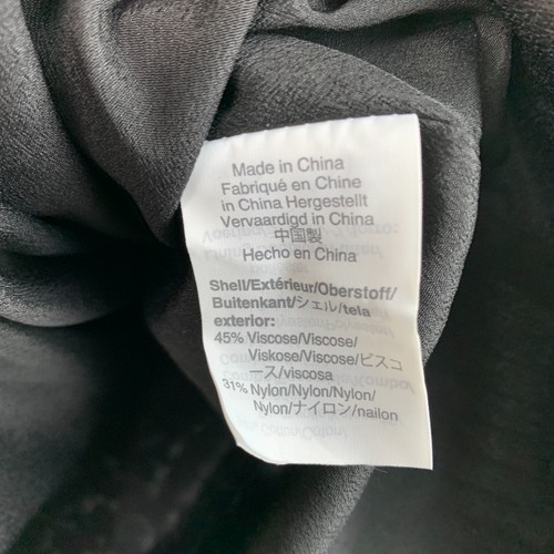 J. Crew Top Black Lace Fabric Pleats Pullover Long Sleeve Button Lined Size 8 - Picture 10 of 11