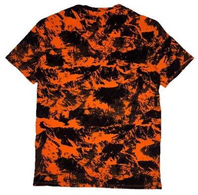 Armani Exchange Orange Black Tie Dye Tee Shirt Men's Small Slim