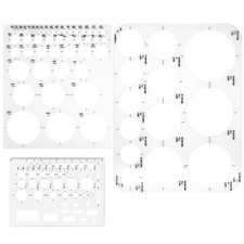 Circle Templates - Stencil  Ruler for Drafting  Drawing,3 Clear