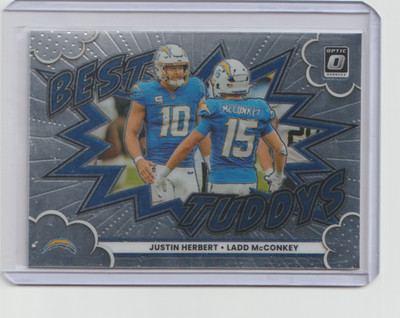 2025 Donruss Optic #16 Justin Herbert/Ladd McConkey Best Tuddys plus free gift!!