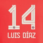OFFICIAL LUIS DIAZ #14 FC Bayern Home 2025-26 Print