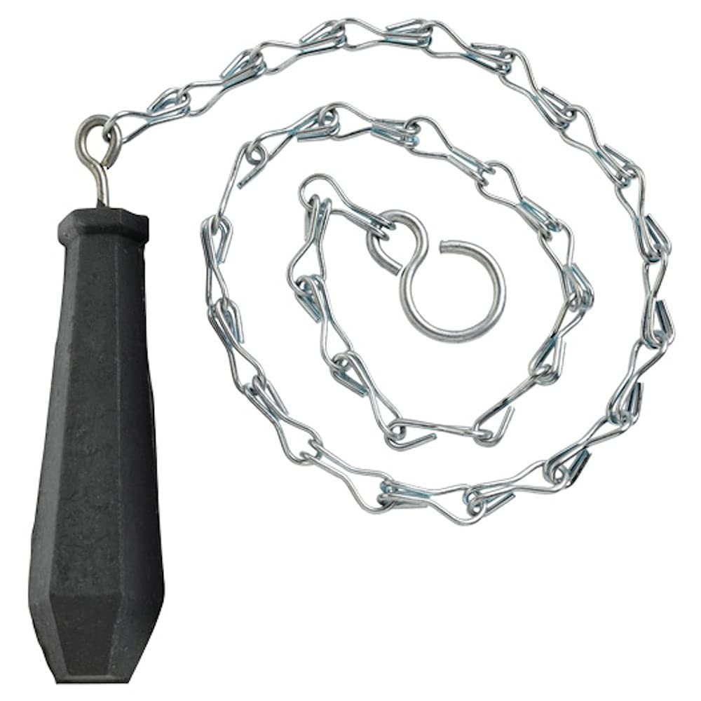 ® BH01761 High Level WC Toilet Cistern Chain Pull, 12 inch with Black Rubber ...