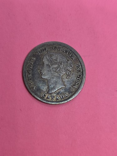 1858 Kanada 5 Cent .925 Sterling Silber Münze