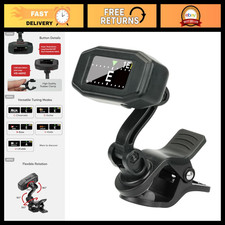 Rechargeable Clip-On Chromatic Guitar Tuner for Bass, Ukulele, Violin, Mandolin