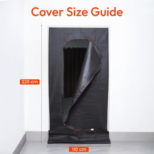 Heavy Duty Reusable Zip Open, Door Dust Barrier Guard Protection Cover Sheet Kit