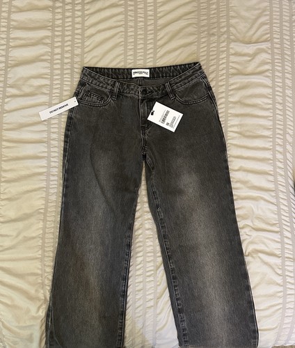 NWT Princess Polly Better Half Low Rise Charcoal Jeans - Size 4
