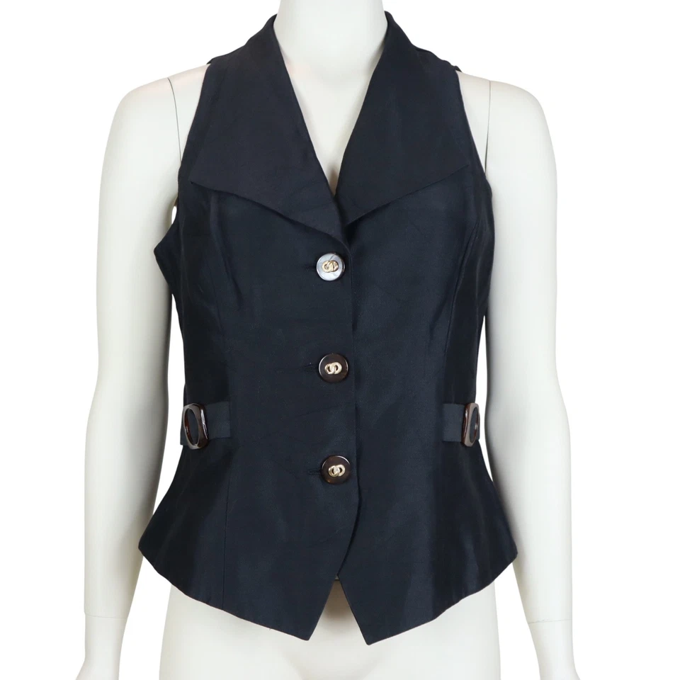 Chaleco Jessica Howard Vintage Ajustable Ajustado Cintura Hebillas Botones Para Mujer 10 Foto 2 de 4