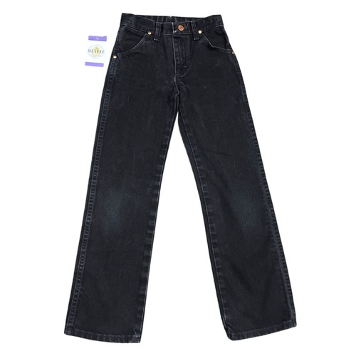 Wrangler Boys 10 Slim Fit Black Denim Jeans Cotton Adjustable Waist 13MWZBK - Picture 12 of 12