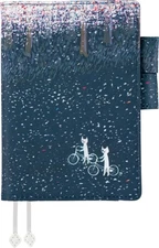 Hobonichi Original A6 Planner Cover Kubota Hiroko Sakura Cat Bicycle Design