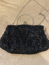 Gets Noble Beaded Sequin Flower Evening Purse Large Clutch Bag Handbag for Wo...