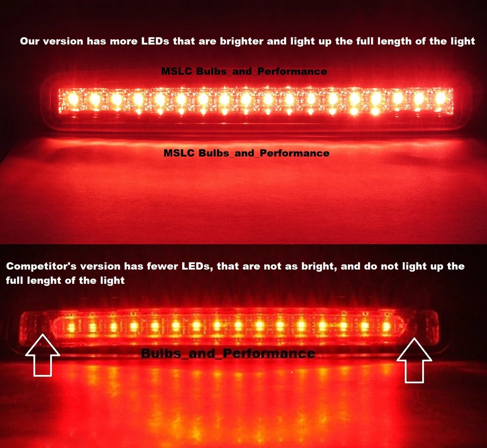 v2.0 Red Lens LED Third Stop 3rd Brake Light Lamp for 2005 - 2009 Ford Mustang - Image 3 of 4