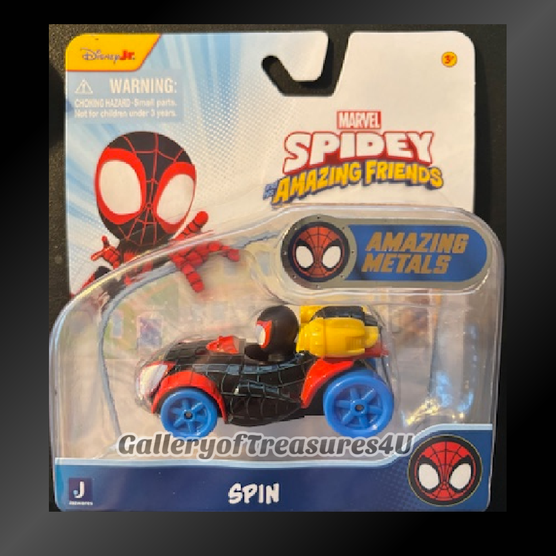 Spidey & Amazing Friends Metals Race Car Miles Spin Rhino Hulk Doc