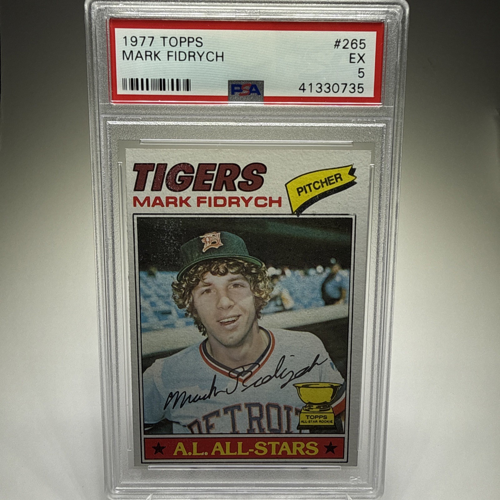 1977 Topps MARK FIDRYCH RC Rookie Cup #265 PSA 5! Detroit Tigers