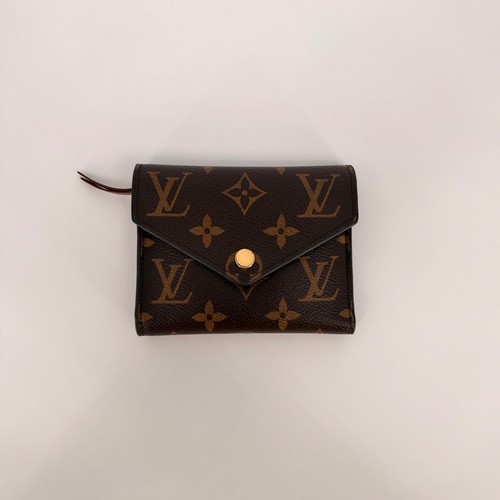 Louis Vuitton Victorine Wallet Brown Monogram Canvas Microchipped Authentic