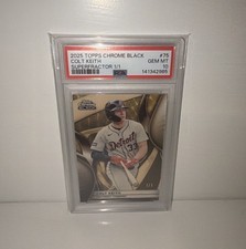 Marketplace image: 2025 Topps Chrome Black Colt Keith Superfractor 1/1 PSA 10 GEM MINT #75 Tigers