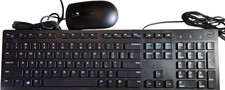 Dell KB216d 0G4D2W USB Keyboard MS116t Wired Optical Mouse Tested Working Black