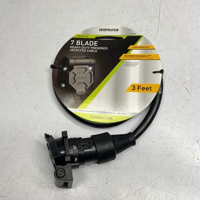 HOPKINS 7 Blade Heavy Duty Pre-wired Jacketed Cable Durable Connector 3' 20022