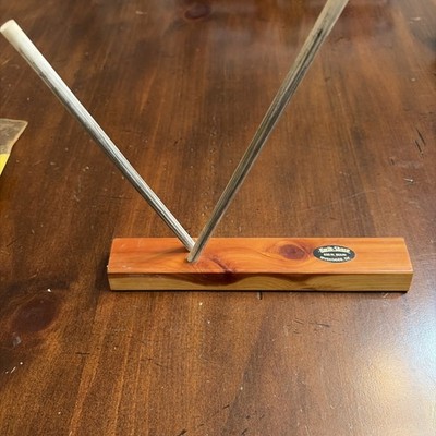 Vintage Kwik-Sharp Crock Stick Knife Sharpener, Beautiful Wooden Block, case