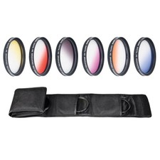 Camera Filters - 55mm - Graduated Color Multicoated 6pcs Filter Set with pouch